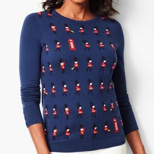 Talbots Fun London Navy Sweater with Guards (Size:xs)